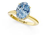 Yellow gold Fancy Blue Oval  Brilliant Solitaire Engagement Ring with Six-Prong Setting and Classic Band_21