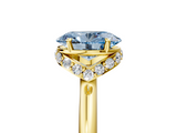 Yellow gold Fancy Blue Oval  Brilliant Solitaire Engagement Ring with Six-Prong Setting and Classic Band_25