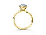 Yellow gold Fancy Blue Oval Cut Diamond Solitaire Engagement Ring with Four-Prong Setting and Classic Band_23