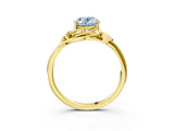 Yellow gold Fancy Blue Oval Cut Diamond Solitaire Ring with Twist Band and Four-Prong Setting_60
