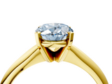 Yellow gold Fancy Blue Oval  Cut Solitaire Ring with Four-Prong Setting on a Classic Band_49