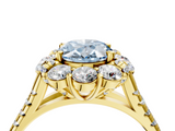 Yellow gold Fancy Blue Oval  Halo Split Shank Diamond Engagement Ring with Pave Band and Four-Prong Setting_57