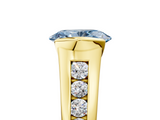 Yellow gold Fancy Blue Oval  Solitaire Bezel-Set Diamond Ring with Channel-Set Band_25