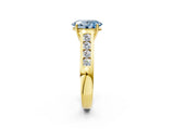 Yellow gold Fancy Blue Oval  Solitaire Channel-Set Diamond Engagement Ring with Four-Prong Setting_34