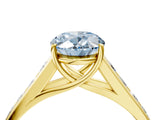 Yellow gold Fancy Blue Oval  Solitaire Channel-Set Diamond Engagement Ring with Four-Prong Setting_36