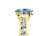 Yellow gold Fancy Blue Oval  Solitaire Channel-Set Diamond Engagement Ring with Four-Prong Setting_37