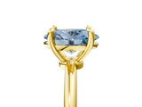 Yellow gold Fancy Blue Oval  Solitaire Diamond Ring with 4-Prong Setting on a Classic Band_8