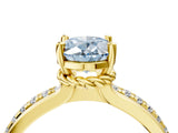 Yellow gold Fancy Blue Oval  Solitaire Diamond Ring with Channel Set Band and Six-Prong Setting_52