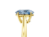 Yellow gold Fancy Blue Oval  Solitaire Diamond Ring with Split Shank and Four-Prong Setting_17