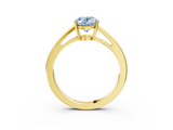 Yellow gold Fancy Blue Oval  Solitaire Diamond Ring with Split Shank and Four-Prong Setting_23