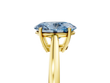 Yellow gold Fancy Blue Oval  Solitaire Diamond Ring with Split Shank and Four-Prong Setting_25