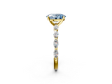 Yellow gold Fancy Blue Oval  Solitaire Marquise Side Stone Prong Setting Ring_45