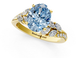Yellow gold Fancy Blue Oval  Solitaire Marquise Twist Band with Six-Prong Setting_65