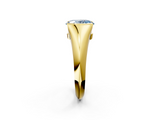 Yellow gold Fancy Blue Oval  Solitaire Tension Set Diamond Ring_22