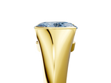 Yellow gold Fancy Blue Oval  Solitaire Tension Set Diamond Ring_25