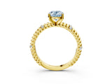 Yellow gold Fancy Blue Oval  Solitaire Twisted Band Prong Set Engagement Ring_65