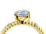 Yellow gold Fancy Blue Oval  Solitaire Twisted Band Prong Set Engagement Ring_66