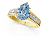Yellow gold Fancy Blue Pear  Brilliant Channel-Set Solitaire Ring with Four-Prong Setting_21