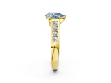 Yellow gold Fancy Blue Pear  Brilliant Channel-Set Solitaire Ring with Four-Prong Setting_22