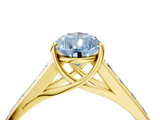 Yellow gold Fancy Blue Pear  Brilliant Channel-Set Solitaire Ring with Four-Prong Setting_24