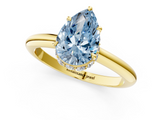 Yellow gold Fancy Blue Pear  Brilliant Solitaire Engagement Ring with Six-Prong Setting and Classic Band_21