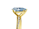 Yellow gold Fancy Blue Pear Cut Diamond Engagement Ring with Side Stone Accents and Four-Prong Setting_65
