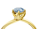 Yellow gold Fancy Blue Pear Cut Diamond Solitaire Engagement Ring with Four-Prong Setting and Classic Band_24