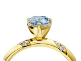 Yellow gold Fancy Blue Pear Cut Solitaire Diamond Engagement Ring with Twisted Pave Band and Four-Prong Setting_7