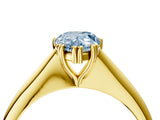 Yellow gold Fancy Blue Pear Cut Solitaire Diamond Ring with Six-Prong Setting and Classic Band_16