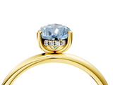 Yellow gold Fancy Blue Pear  Cut Solitaire Engagement Ring with Four-Prong Setting and Classic Band_23