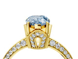 Yellow gold Fancy Blue Pear Cut Solitaire Split Shank Pave Diamond Engagement Ring with Four-Prong Setting_28