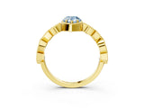 Yellow gold Fancy Blue Pear  Milgrain Marquise Diamond Twist Band Ring_65