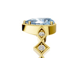 Yellow gold Fancy Blue Pear  Milgrain Marquise Diamond Twist Band Ring_67