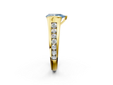 Yellow gold Fancy Blue Pear  Solitaire Bezel-Set Diamond Ring with Channel-Set Band_39
