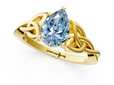 Yellow gold Fancy Blue Pear  Solitaire Celtic Knot Engagement Ring with Four-Prong Setting_57