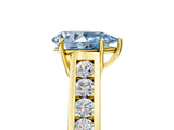 Yellow gold Fancy Blue Pear  Solitaire Channel-Set Diamond Engagement Ring with Four-Prong Setting_33