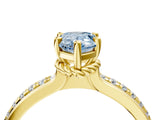 Yellow gold Fancy Blue Pear  Solitaire Diamond Ring with Channel Set Band and Six-Prong Setting_51