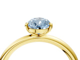 Yellow gold Fancy Blue Pear  Solitaire Diamond Ring with Four-Prong Setting on a Plain Band_23