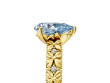 Yellow gold Fancy Blue Pear  Solitaire Floral Milgrain Engagement Ring_34