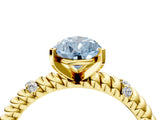 Yellow gold Fancy Blue Pear  Solitaire Twisted Band Prong Set Engagement Ring_65