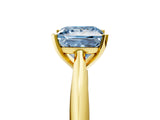 Yellow gold Fancy Blue Princess Cut Diamond Solitaire Engagement Ring with Cathedral Setting and Four-Prong Mount_29
