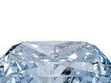 Yellow gold Fancy Blue Princess Cut Halo Round Diamond Solitaire Ring with Pavé Band and Four-Prong Setting_52