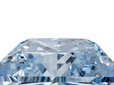 Yellow gold Fancy Blue Princess Cut Halo Round Diamond Solitaire Ring with Pavé Band and Four-Prong Setting_53