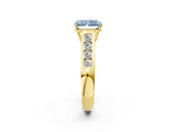 Yellow gold Fancy Blue Radiant  Brilliant Channel-Set Solitaire Ring with Four-Prong Setting_22