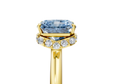 Yellow gold Fancy Blue Radiant  Brilliant Solitaire Engagement Ring with Six-Prong Setting and Classic Band_25