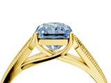Yellow gold Fancy Blue Radiant Cut Cut Pave Split Shank Engagement Ring with Four-Prong Setting_4