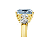 Yellow gold Fancy Blue Radiant  Cut Diamond Five-Stone Prong Set White Gold Ring_37
