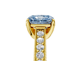 Yellow gold Fancy Blue Radiant  Cut Diamond Pave Band with Four-Prong Setting_41
