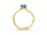 Yellow gold Fancy Blue Radiant  Cut Solitaire Engagement Ring with Four-Prong Setting on a Classic Band_23