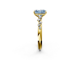 Yellow gold Fancy Blue Radiant  Diamond Cluster Prong-Set Solitaire Ring_39